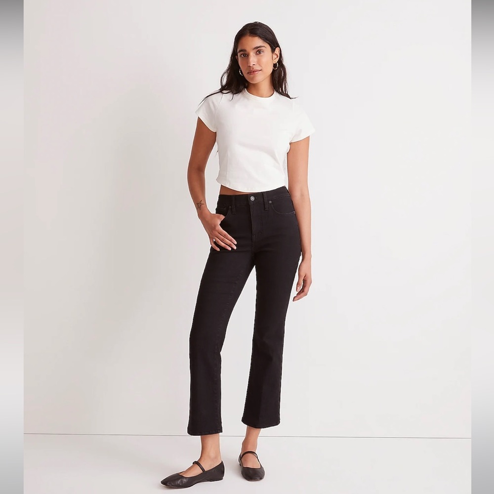 Madewell midrise kick out crop jean